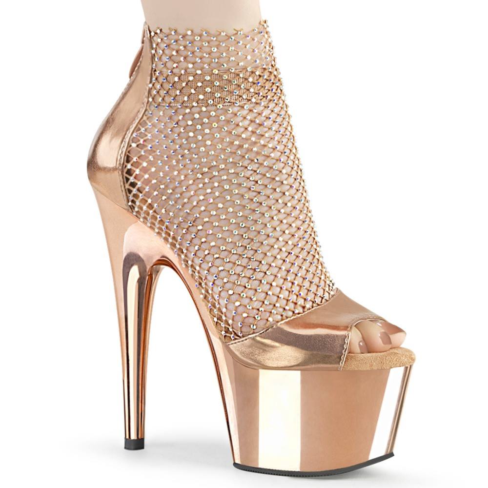 Pleaser - ADORE765RM Bottes de plateforme, Pole dance chaussures - Chaussures de pole dance - Couleur or/Champagne Product image